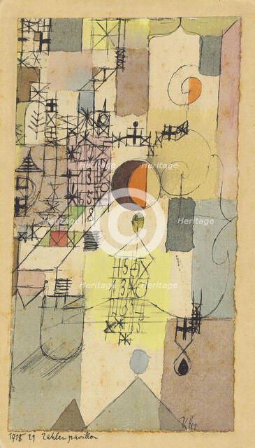 Pavilion of Numbers, 1918. Creator: Klee, Paul (1879-1940).