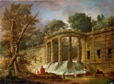 Pavilion with the Cascade 1760. Artist: Hubert Robert