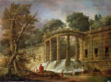 Pavilion with the Cascade 1760. Artist: Hubert Robert