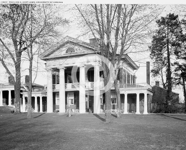 Pavilion X, East Lawn, University of Virginia, between 1900 and 1906. Creator: Unknown.