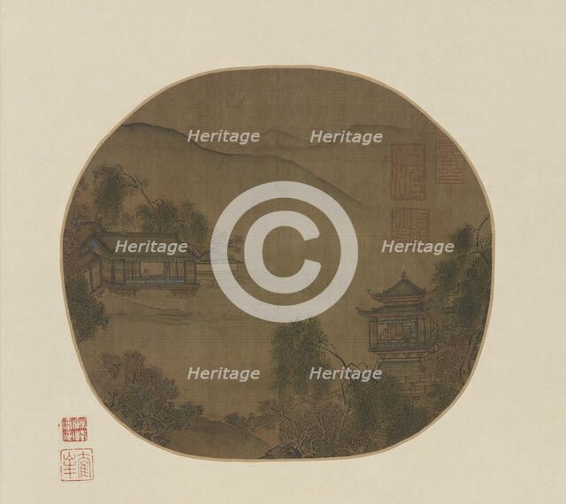 Pavilions by a mountain stream, Ming dynasty, 16th-17th century. Creator: Unknown.