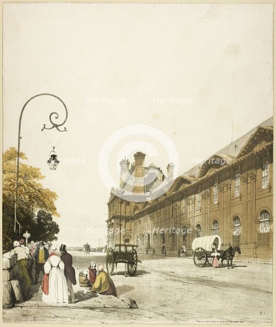 Pavillon de Flore, Tuileries, 1839. Creator: Thomas Shotter Boys.