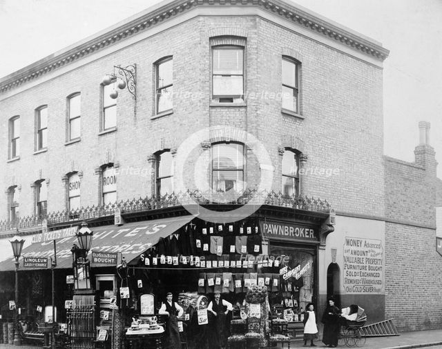 Pawnbroker's shop, Fulham, London. Creator: Thomas Smart Smith.