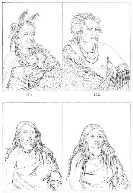Pawnees, 1841.Artist: Myers and Co