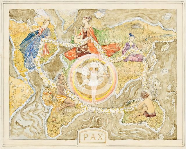 Pax (draft for a tapestry), 1929. Creator: Franz von Matsch.
