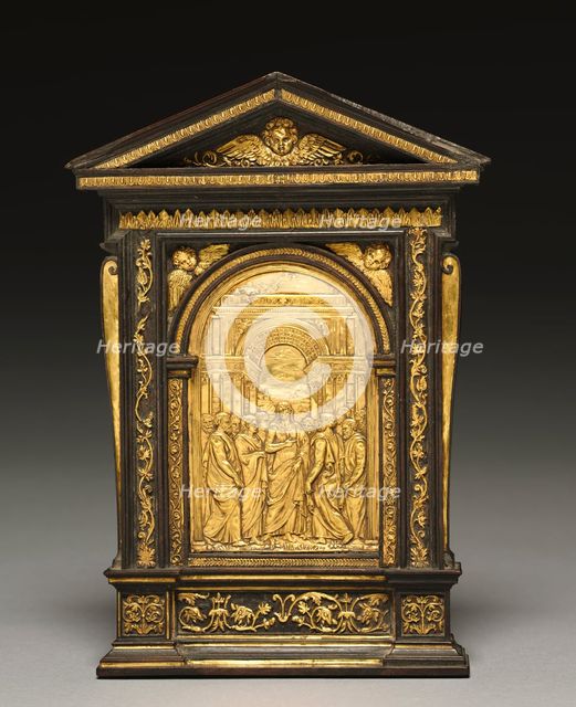 Pax with Christ Appearing to the Apostles, late 1500s. Creator: Valerio Belli (Italian, c. 1468-1546), cast after a model by.