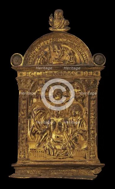 Pax with Christ as the Man of Sorrows with the Virgin, Saint John, and Angels, c. 1500. Creator: Unknown.