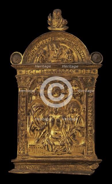 Pax with Christ as the Man of Sorrows with the Virgin, Saint John, and Angels, c. 1500. Creator: Unknown.