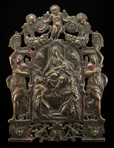 Pax with the Madonna of the Rosary, fourth quarter 16th century. Creator: Unknown