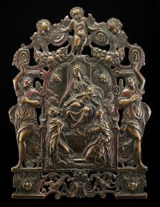Pax with the Madonna of the Rosary, fourth quarter 16th century. Creator: Unknown