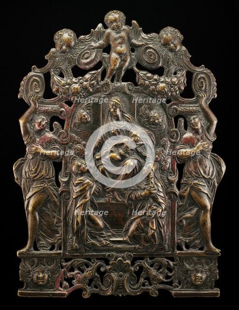 Pax with the Madonna of the Rosary, fourth quarter 16th century. Creator: Unknown.