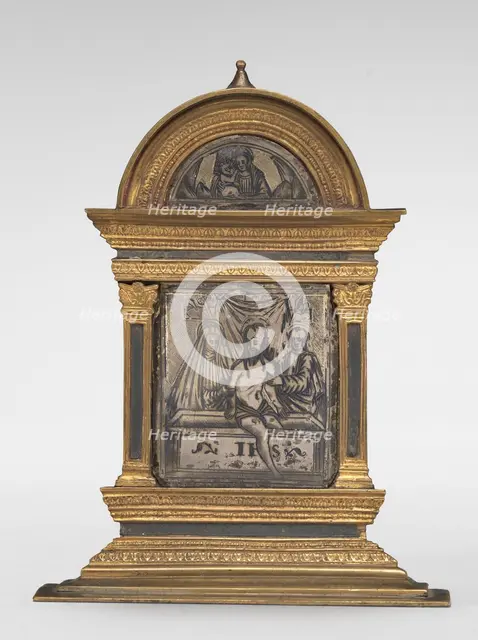 Pax with the Man of Sorrows (in lunette: Virgin and Child). Creator: Unknown.