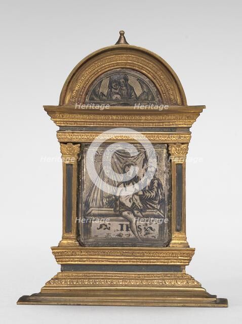 Pax with the Man of Sorrows (in lunette: Virgin and Child). Creator: Unknown.