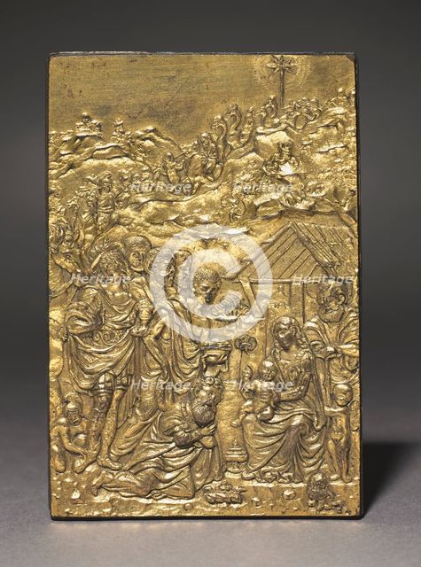 Pax with the Adoration of the Magi, c. 1500. Creator: Moderno (Italian, 1467-1528).
