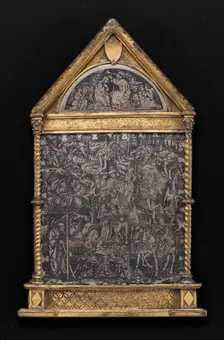 Pax with the Adoration of the Magi (in lunette: Coronation of the Virgin). Creator: Unknown