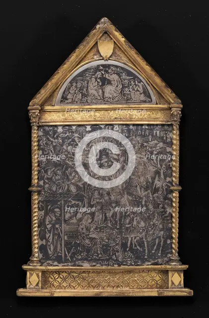 Pax with the Adoration of the Magi (in lunette: Coronation of the Virgin). Creator: Unknown.