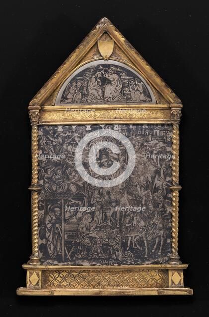 Pax with the Adoration of the Magi (in lunette: Coronation of the Virgin). Creator: Unknown.