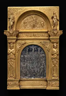 Pax with the Crucifixion between Two Thieves, c. 1460. Creator: Maso Finiguerra