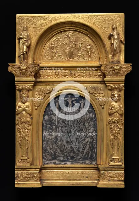 Pax with the Crucifixion between Two Thieves, c. 1460. Creator: Maso Finiguerra.