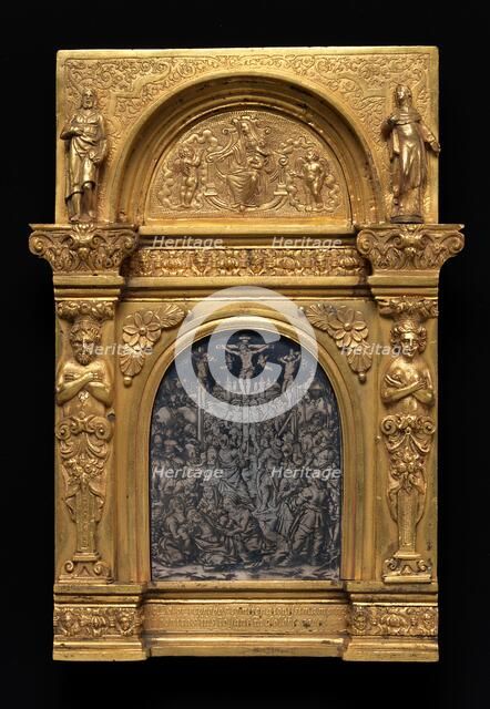 Pax with the Crucifixion between Two Thieves, c. 1460. Creator: Maso Finiguerra.