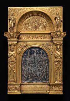 Pax with the Crucifixion between Two Thieves, c. 1460. Creator: Maso Finiguerra