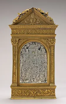 Pax with the Virgin and Child Enthroned with Saints. Creator: Unknown