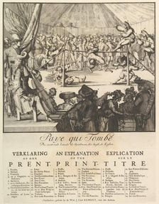 Paye qui Tombe: Die eerst valt betaelt de Speelman, die laest, de Kosten (The Fall of the ....n.d. Creator: Romeyn de Hooghe
