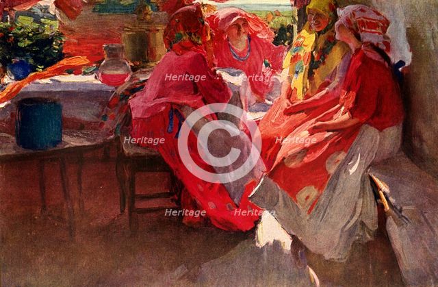'Paying a Visit', 1915, (1939). Creator: Abram Arkhipov.