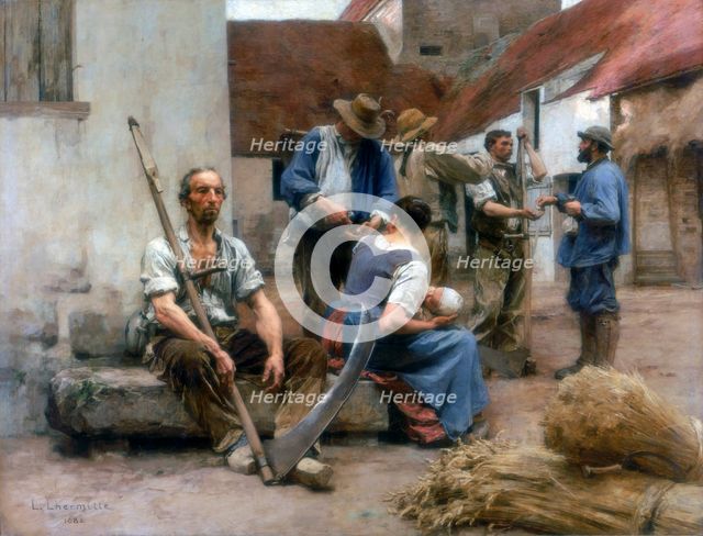 'Paying the Harvesters', 1882. Artist: Leon-Augustin Lhermitte