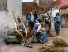 Paying the Harvesters 1882. Artist: Leon-Augustin Lhermitte