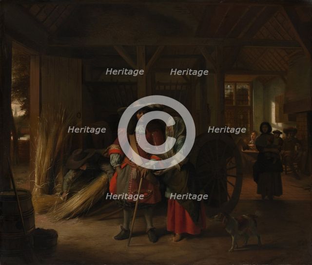 Paying the Hostess, ca. 1670. Creator: Pieter de Hooch.