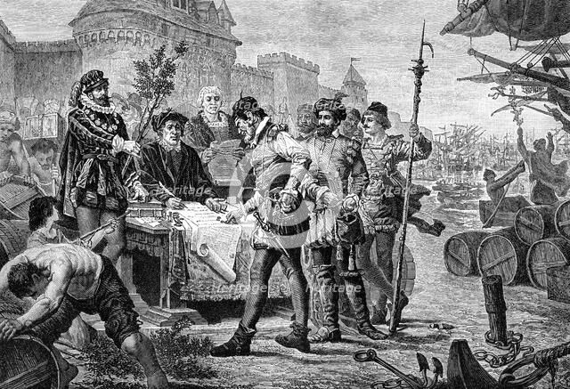 Payment of the ancient fee of the cypress tree, Bordeaux, France, 1453 (1882-1884). Artist: Trichon