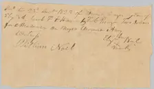 Payment receipt to Elizabeth Noel for "attendance on negro woman Amy", December 23, 1823. Creator: Unknown