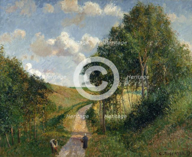 Paysage à Berneval, 1900. Creator: Pissarro, Camille (1830-1903).