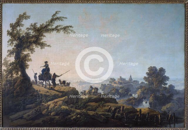 Paysage animé, 1785. Creator: Jean-Baptiste Pillement.