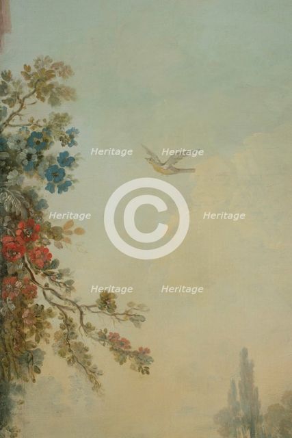 Paysage au chien, between 1765 and 1770. Creators: Jean Baptiste Marie Huet, Jean-Honore Fragonard.