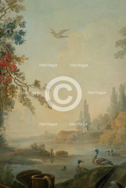 Paysage au chien, between 1765 and 1770. Creators: Jean Baptiste Marie Huet, Jean-Honore Fragonard.