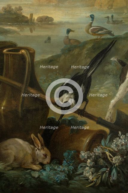 Paysage au chien, between 1765 and 1770. Creators: Jean Baptiste Marie Huet, Jean-Honore Fragonard.