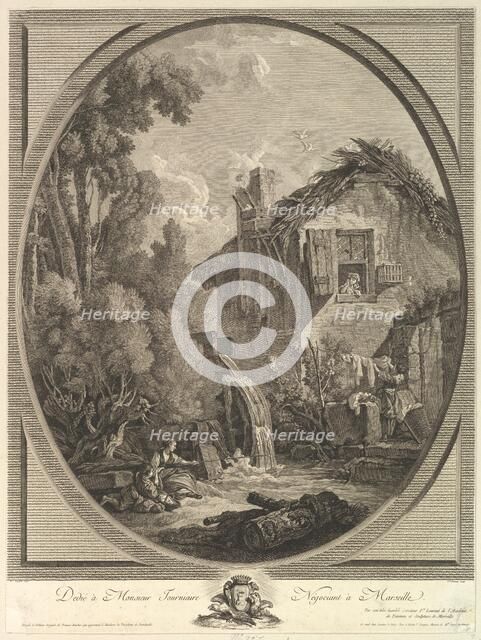 Paysage au Moulin (Windmill Landscape), 18th century. Creator: Pierre Francois Laurent.