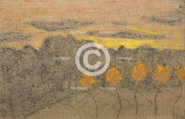 Paysage aux Arbres Jaunes, 1893-1895. Creator: Roussel, Ker-Xavier (1867-1944).