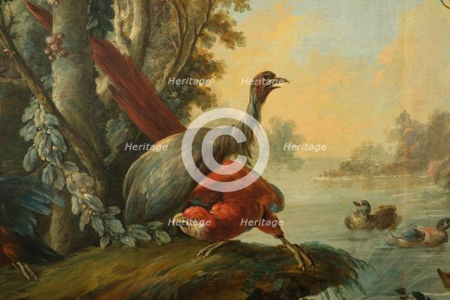 Paysage aux échassiers, between 1765 and 1770. Creators: Jean Baptiste Marie Huet, Jean-Honore Fragonard.