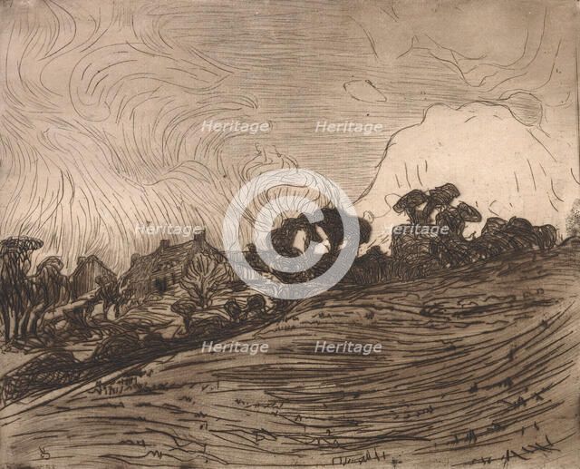 Paysage avec Maisons et Arbres (Landscape with Houses and Trees), 1893. Creator: Roderic O'Conor.