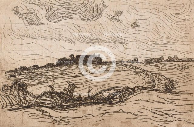 Paysage avec Maisons sur une Colline (Landscape with Houses on a Hill), 1893. Creator: Roderic O'Conor.