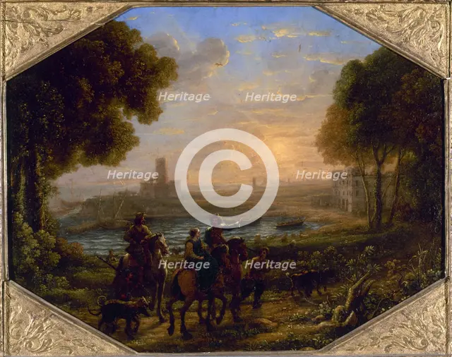 Paysage avec le port de Santa Marinella, c.1639. Creator: Claude Lorrain.