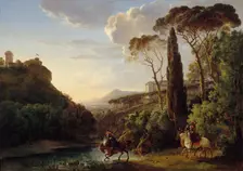Paysage d'Italie avec trois chevaliers, 1806. Creator: Pierre-Athanase Chauvin