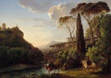 Paysage d'Italie avec trois chevaliers, 1806. Creator: Pierre-Athanase Chauvin