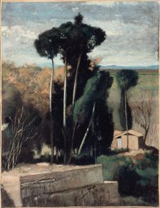 Paysage d'Italie. Pins parasols, c.1859 — 1860. Creator: Jean Jacques Henner