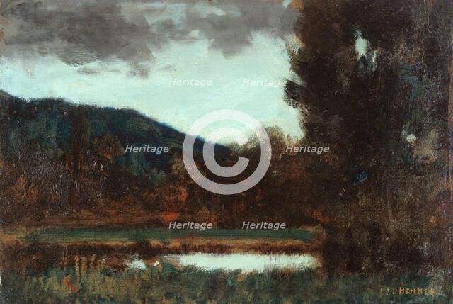Paysage d'Alsace, crépuscule, between 1879 and 1888. Creator: Jean Jacques Henner.