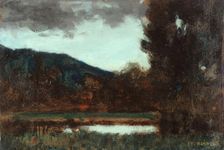 Paysage d'Alsace, crépuscule, between 1879 and 1888. Creator: Jean Jacques Henner