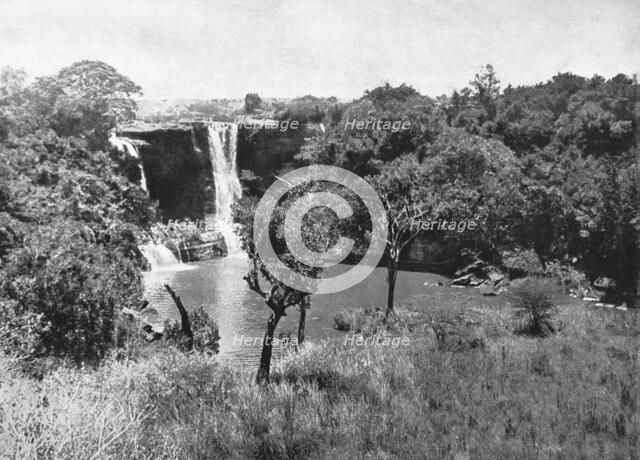 ''Paysage de l'Ouganda. Une cascade aux environs de Nairobi; Le Nord-Est Africain', 1914. Creator: Unknown.